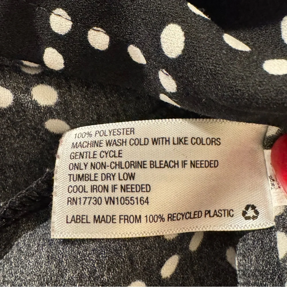 Merona Black and White Dot-Grid Shift Midi Dress - Picture 8 of 8